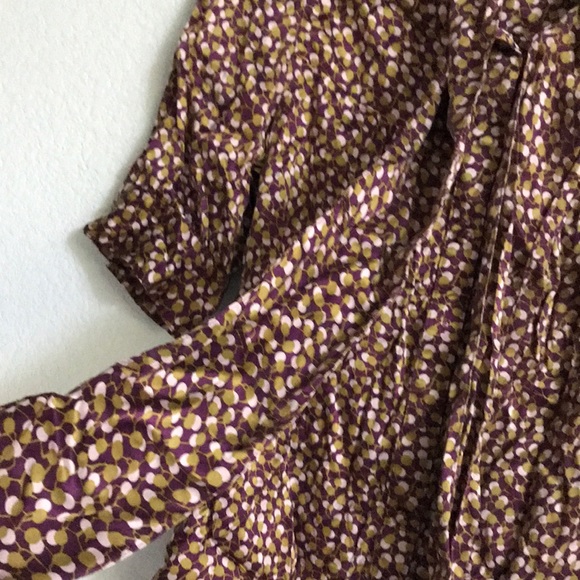 Sanctuary/anthro silk abstract pattern top w ties - Picture 7 of 8